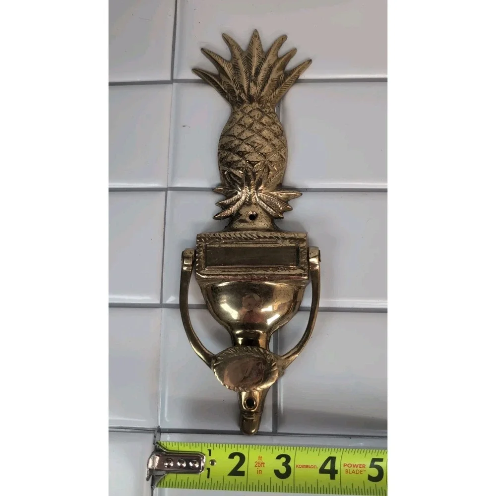 Door Knocker Solid Brass Pineapple Victorian Vintage Art Engraveable Beautiful